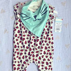 Brand new cheetah print baby girl outfit 0-3m